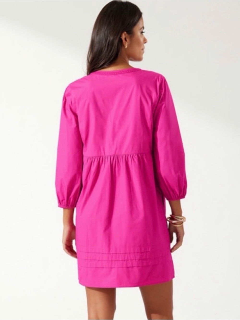 Tommy Bahama
Salina Key Poplin Split Neck Dress Tunic  hot pink XS tall - Picture 2 of 8